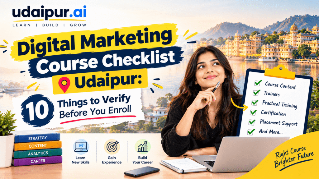 digital marketing course checklist Udaipur